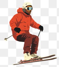 PNG Man playing skiing recreation sports snow. 