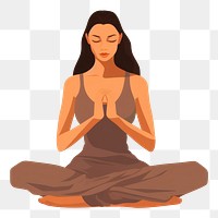 PNG Yoga adult woman cross-legged. AI generated Image by rawpixel.