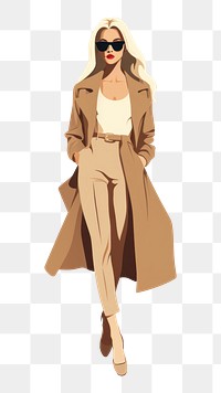 PNG Woman fashion footwear adult coat. AI generated Image by rawpixel.
