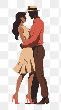 PNG Lover dancing cartoon tango. 