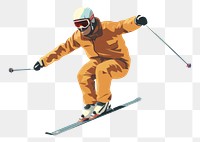 PNG Man Skiing Jumping skier skiing recreation outdoors. 