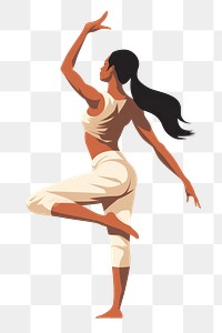 PNG Yoga dancing female adult. AI generated Image by rawpixel.