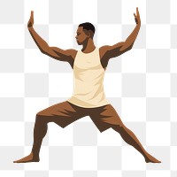 PNG Yoga sports adult man. AI generated Image by rawpixel.