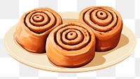 PNG Cinnamon rolls dessert spiral plate. 