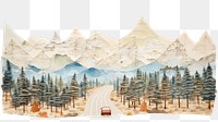 PNG Painting car landscape mountain. 