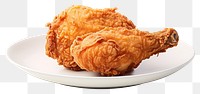 PNG Crispy Fried chicken plate fried food. AI generated Image by rawpixel.