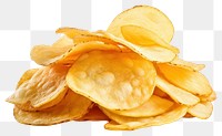 PNG Potato chips food white background freshness. AI generated Image by rawpixel.