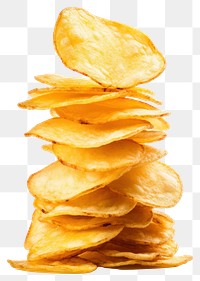 PNG Potato chips plant food white background. AI generated Image by rawpixel.