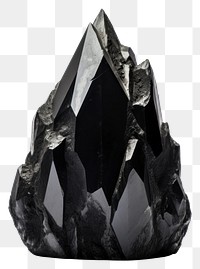 PNG Black crystals mineral quartz rock. 