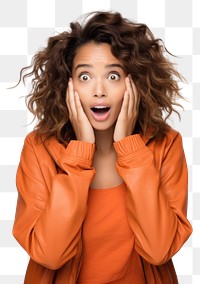 PNG Woman making a surprised face portrait adult  