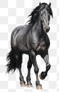 PNG Black horse stallion drawing animal. AI generated Image by rawpixel.