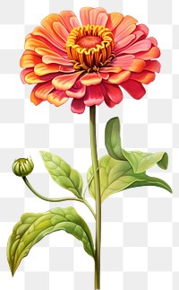 PNG Zinnia flower dahlia plant. 