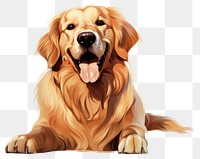 PNG Happy Golden Retriever Dog pet dog retriever. 