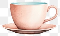 PNG Vintage coffee cup saucer drink mug. AI generated Image by rawpixel.