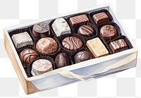 PNG Assorted chocolates confectionery dessert food. 