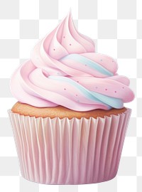 PNG Birthday cupcake dessert cream food. AI generated Image by rawpixel.