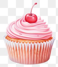 PNG Cherry cupcake dessert cream food. 