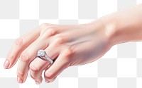 PNG Ring jewelry hand diamond. AI generated Image by rawpixel.