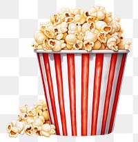 PNG Popcorn striped bucket snack food red. 