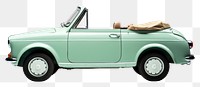 PNG Cabrio car convertible vehicle white background. 