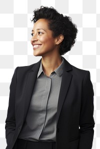 PNG Businesswoman portrait smiling blazer. 