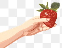 PNG Strawberry strawberry fruit plant. AI generated Image by rawpixel.