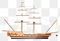 PNG Ship sailboat vehicle sketch. 