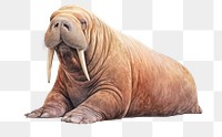 PNG Walrus wildlife animal drawing. 