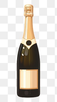 PNG Bottle drink champagne beverage. AI generated Image by rawpixel.