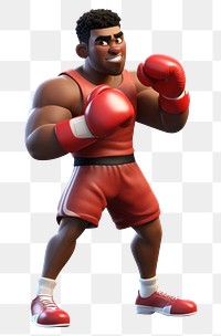 PNG Black man play boxing punching cartoon sports. 