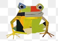 PNG Art painting collage frog. 