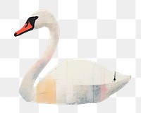 PNG Swan art painting animal. AI generated Image by rawpixel.
