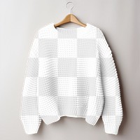 Knitted sweater png transparent mockup