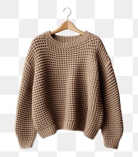 PNG Sweater sweatshirt brown coathanger. 