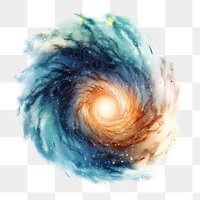 PNG Spiral astronomy galaxy nebula. AI generated Image by rawpixel.