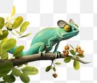 PNG Chameleon reptile cartoon animal. 