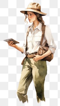 PNG Zoologist portrait outdoors female. AI generated Image by rawpixel.
