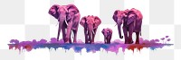 PNG Elephant wildlife drawing mammal. AI generated Image by rawpixel.