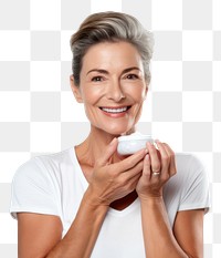 PNG Body care portrait adult smile. 