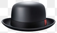 PNG A bowler hat white background headwear headgear. AI generated Image by rawpixel.