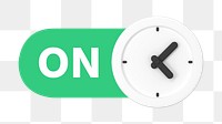 PNG Clock on icon, transparent background