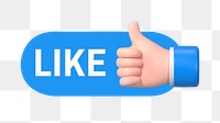 PNG Thumbs up like icon, transparent background