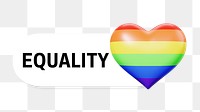 PNG LGBTQ+ heart slide icon, transparent background