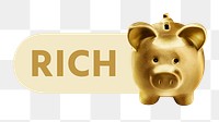 PNG Piggy bank slide icon, transparent background