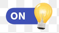 PNG Light bulb slide icon, transparent background