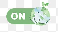 PNG Green globe slide icon, transparent background