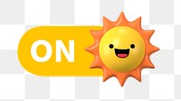 PNG Sun weather slide icon, transparent background