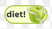 PNG Apple diet slide icon, transparent background