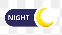 PNG Night moon icon, transparent background