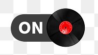 PNG On music vinyl icon, transparent background